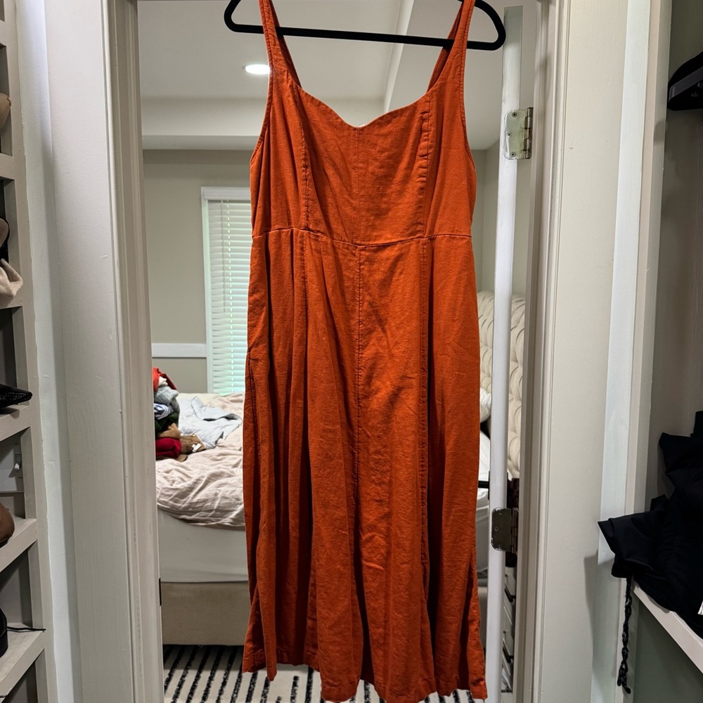 Old Navy Orange Midi Dress